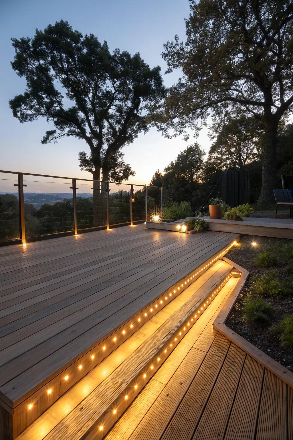 Deck lighting makes your outdoor space safer while adding a stylish edge.