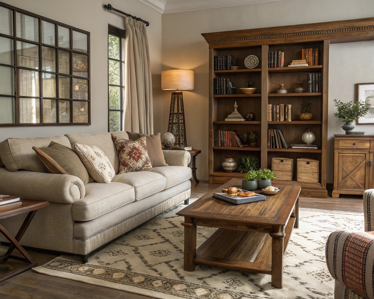 An illustration of room layers that contribute to a space feeling complete.