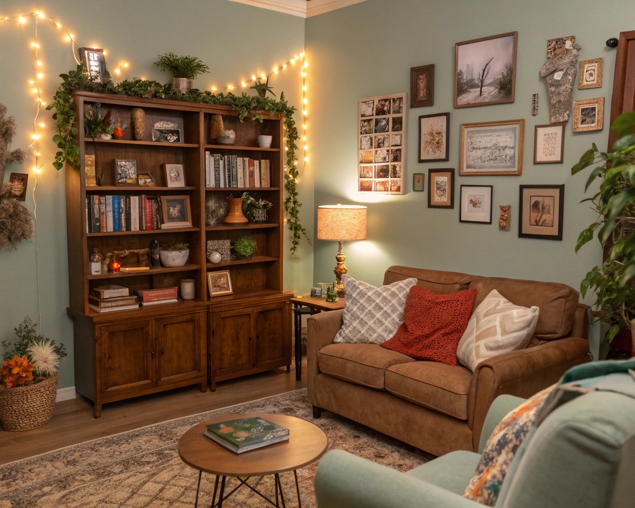 Carefully curated personal items telling the story of the inhabitants.