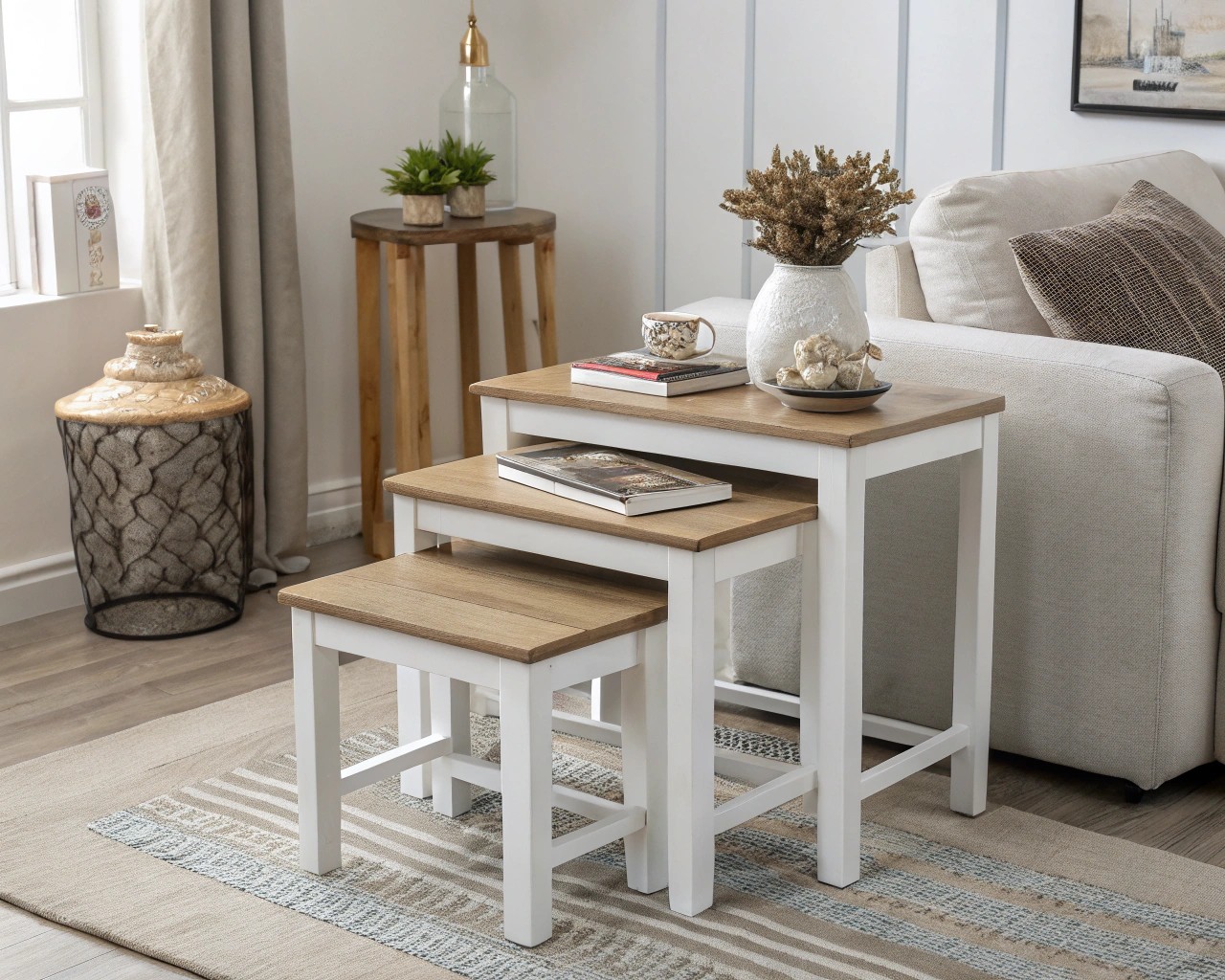 In small spaces, the 6-piece rule maximizes functionality through multi-functional and compact furniture selections.