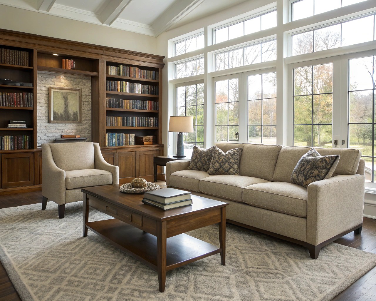 Room-specific applications demonstrate the versatility and adaptability of the 6-piece foundation across various settings.