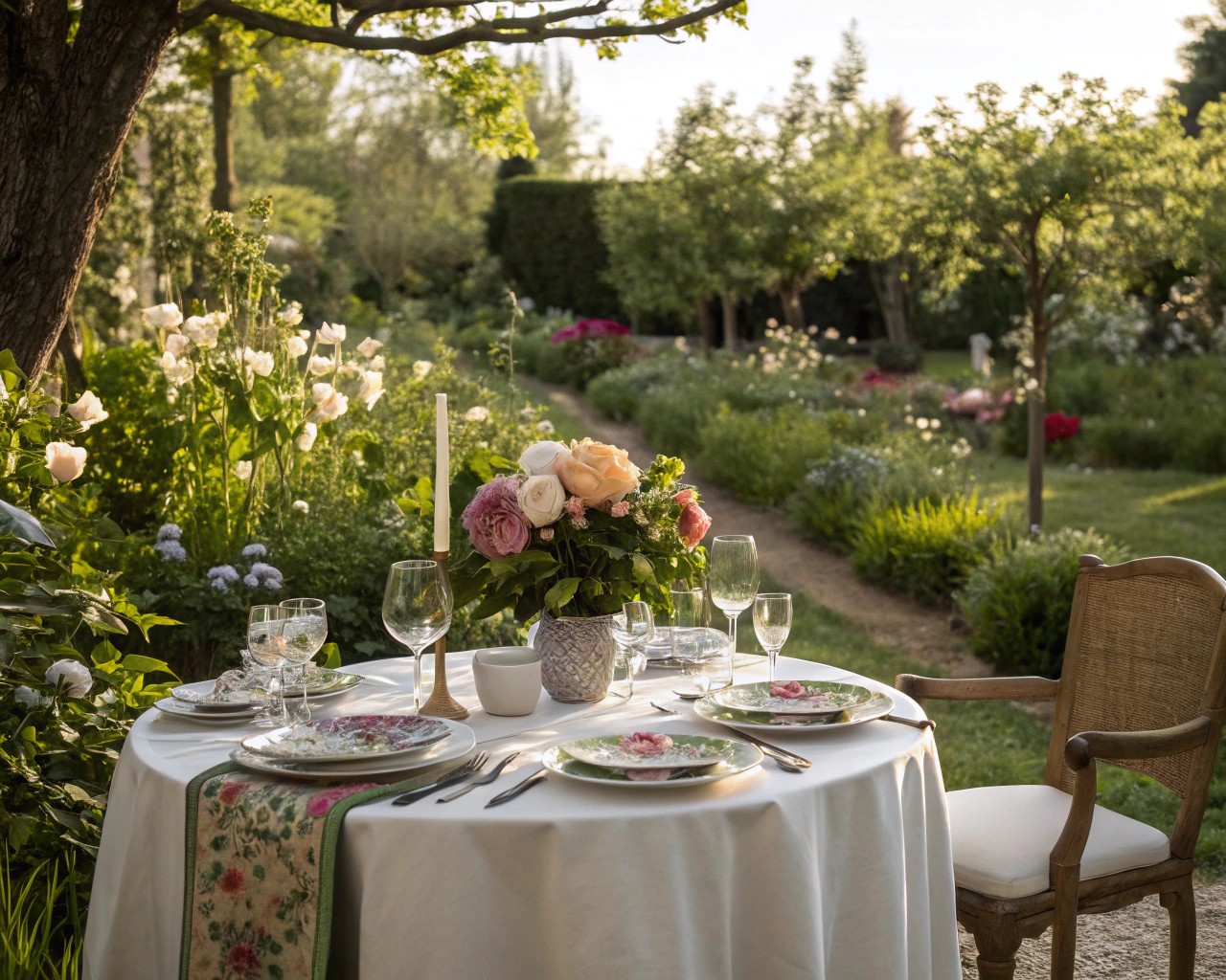 Select plants with fragrance and texture to enhance the romantic ambiance of your dining area.