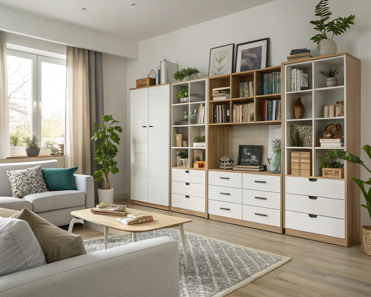 Storage-integrated partitions combine functionality with style in the home.